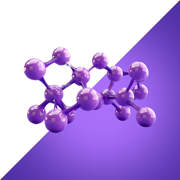 chemical structure and Structural concept Isolated on Transparent background