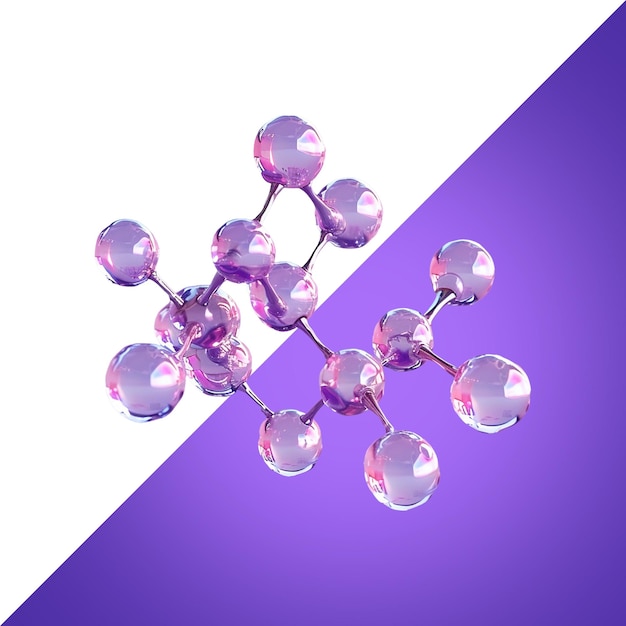 PSD chemical structure and structural concept isolated on transparent background