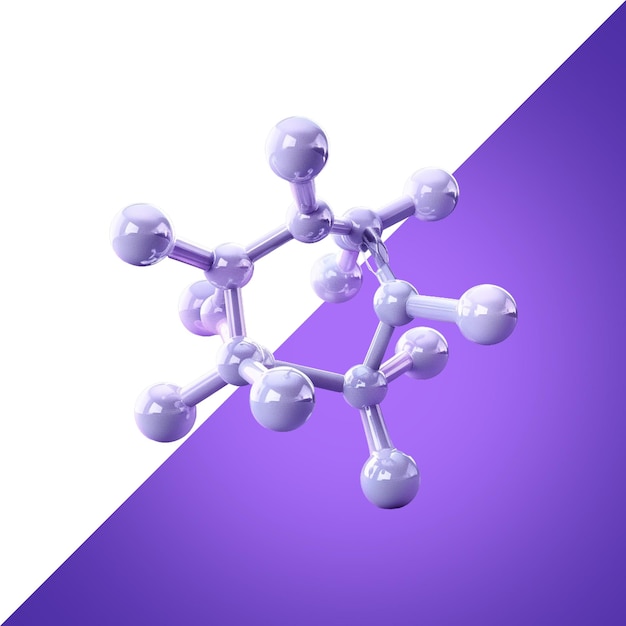 chemical structure and Structural concept Isolated on Transparent background