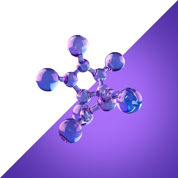 PSD chemical structure and structural concept isolated on transparent background