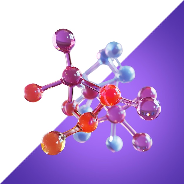 PSD chemical structure and structural concept isolated on transparent background