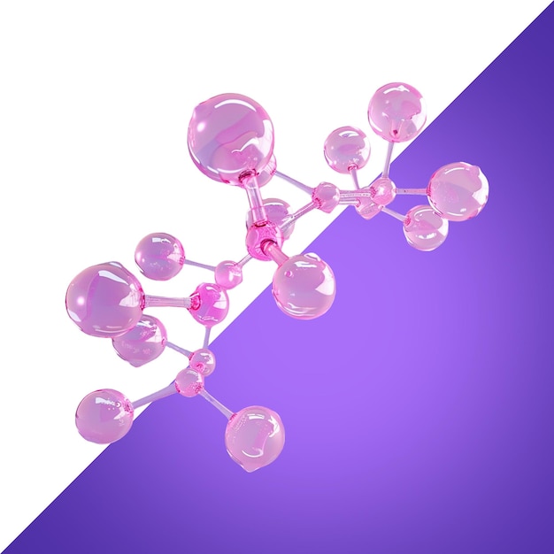 chemical structure and Structural concept Isolated on Transparent background