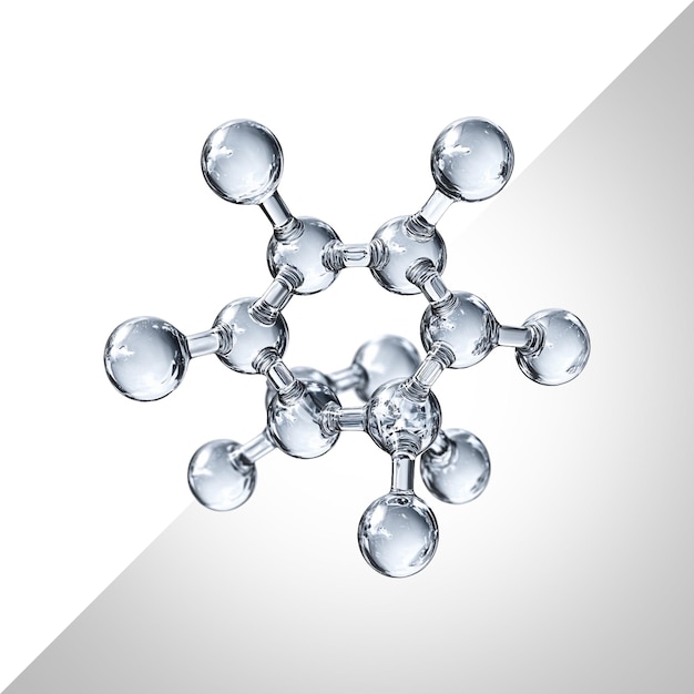 PSD chemical structure and structural concept isolated on transparent background