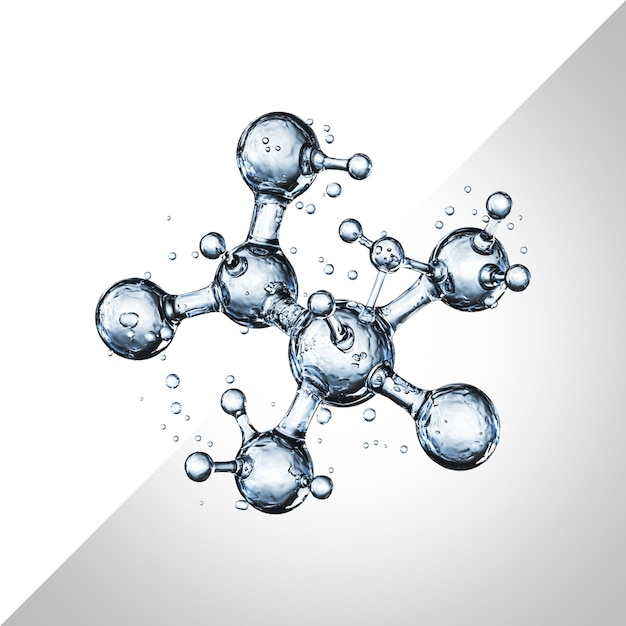 PSD chemical structure and structural concept isolated on transparent background