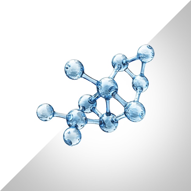 chemical structure and Structural concept Isolated on Transparent background