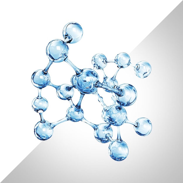 PSD chemical structure and structural concept isolated on transparent background