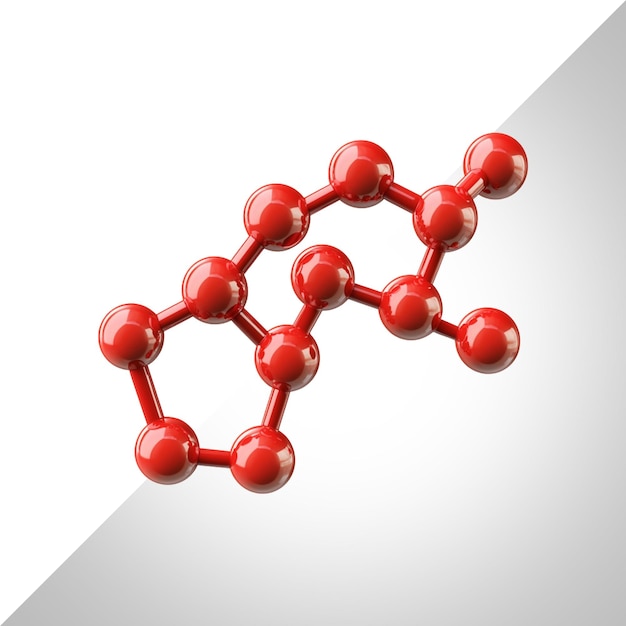 PSD chemical structure and structural concept isolated on transparent background