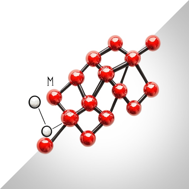 chemical structure and Structural concept Isolated on Transparent background