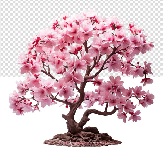 cherry blossom tree with transparent background