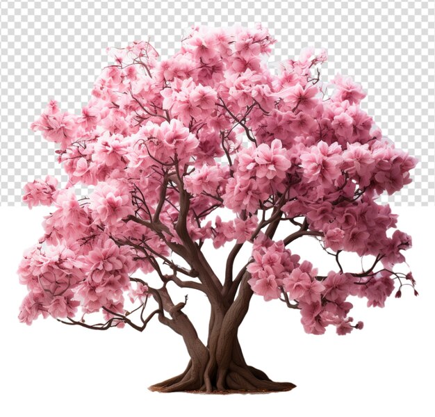 cherry blossom tree with transparent background