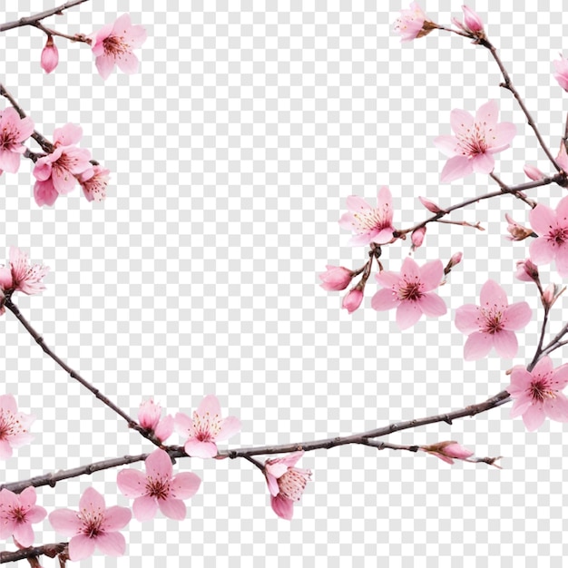 PSD cherry blossoms isolated on transparent background png psd