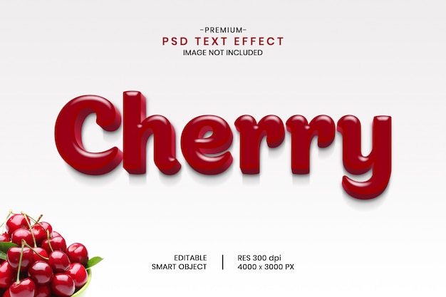 Cherry fruit text effect