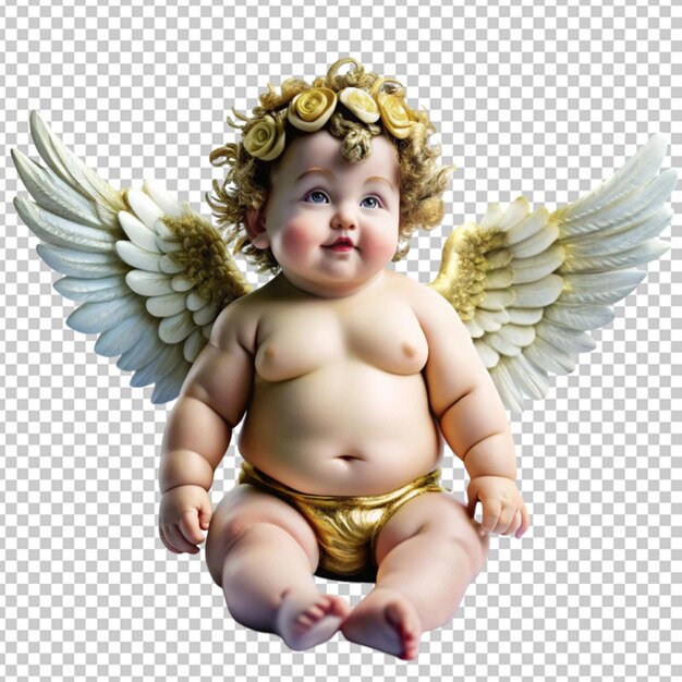 cherub silhouette valentines day cute cupid angel transparent background