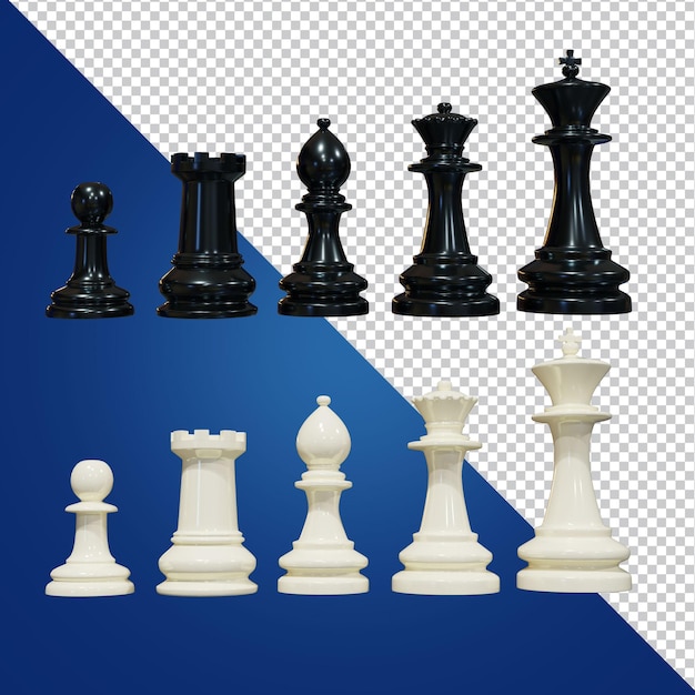 Chess 3D Rendering Isolated Image 