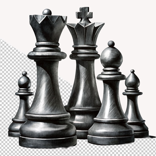 chess game on transparent background