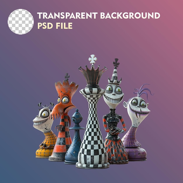 Chess PNG Transparent Background PSD File