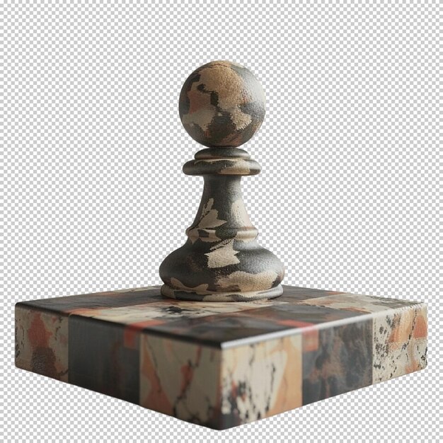 PSD chess soldier pawn isolated on transparent background