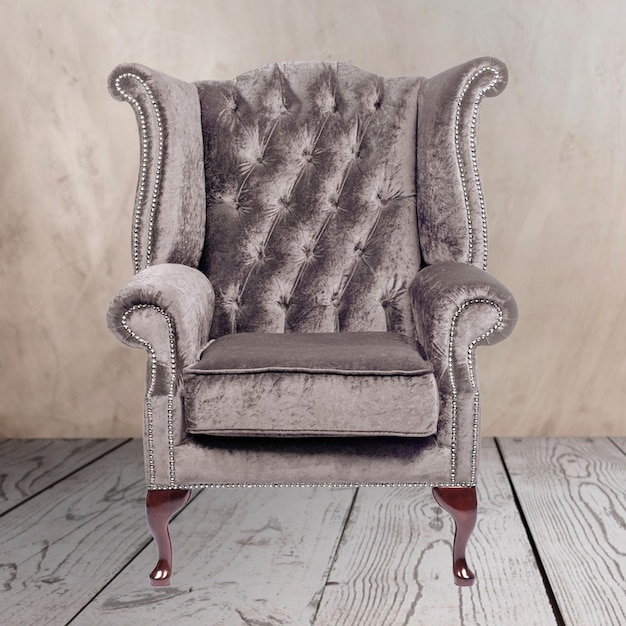 PSD chesterfield armchair white