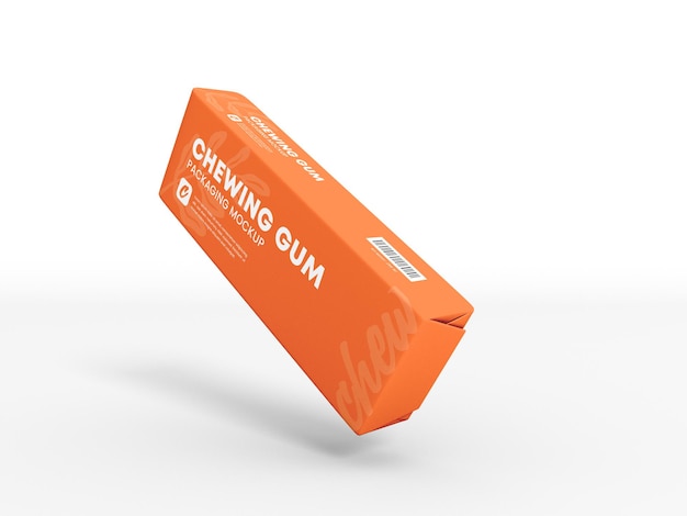 Chewing Gum Paper Box Packaging Mockup