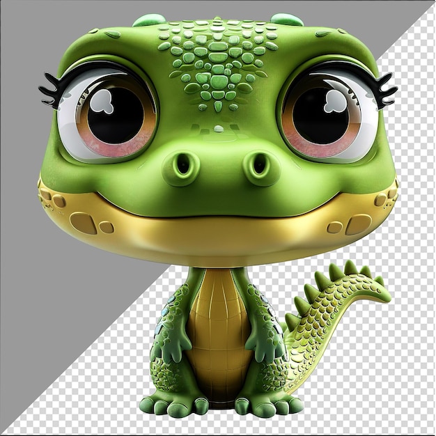 Chibi crocodile reptile cartoon Illustration Cute crocodile reptile cartoon design