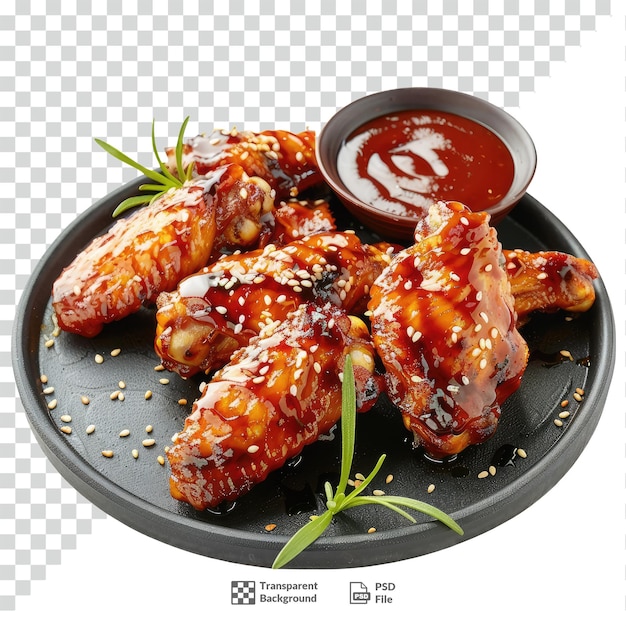 PSD chicken barbecue roasted sauce transparent background