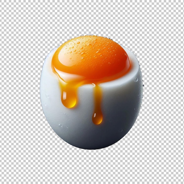 Chicken eggBoiled egg isolated transparent background Ai generative