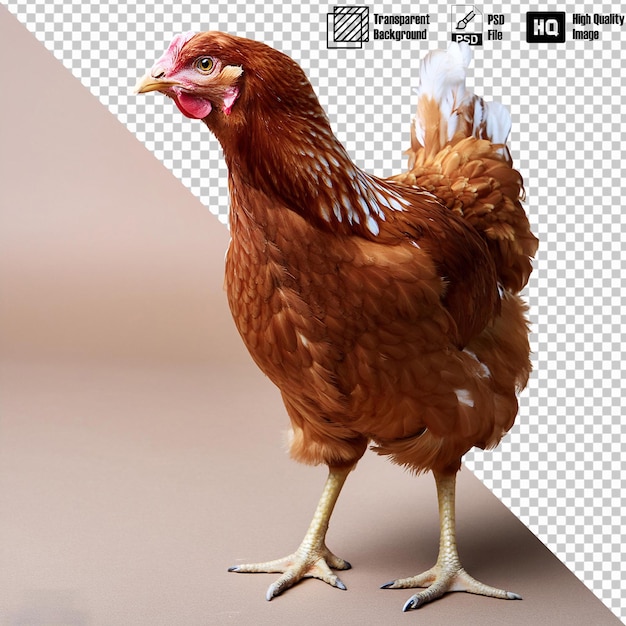 Chicken Full Body on Transparent Background