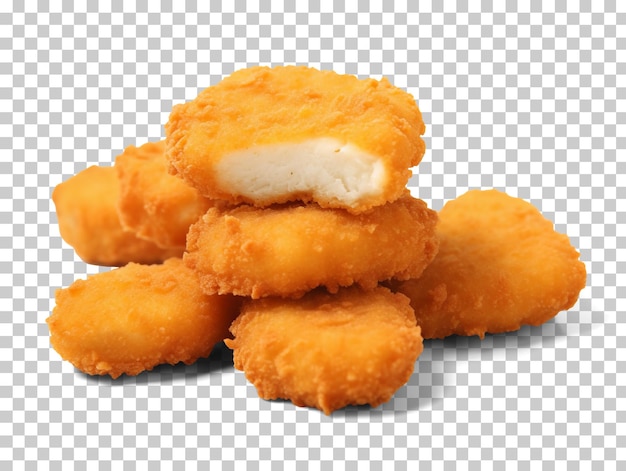 Chicken nuggets isolated on transparent background png psd