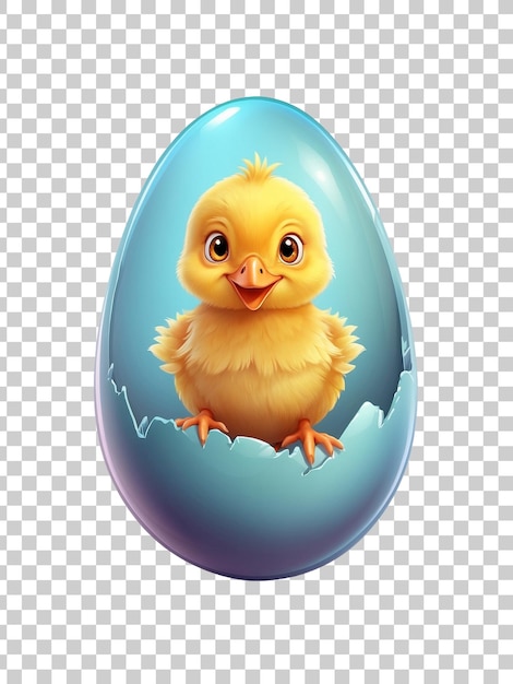 PSD a chicken sits in an egg with a nest