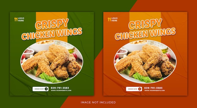 chicken wings banner template design 1