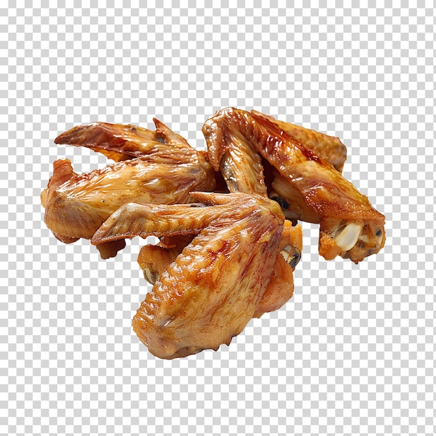 PSD chicken wings isolated on transparent background buffalo wing