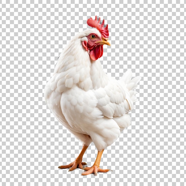 PSD a chicken with a redhead and a white body