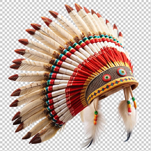 PSD chief indian hat on white background