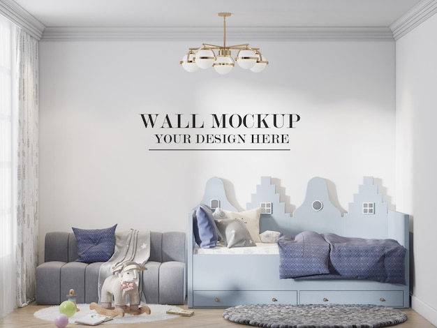 Child room wall mockup