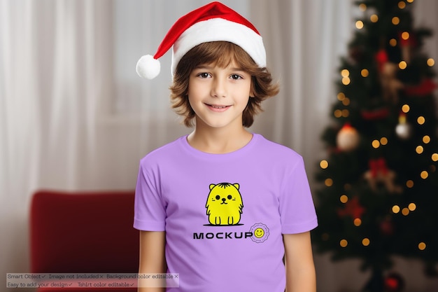 child tshirt mockup generator Christmas