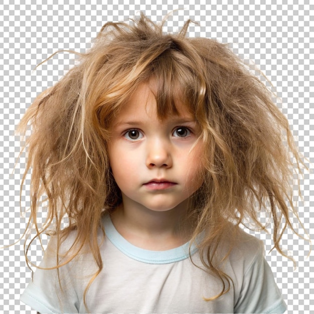 child with long hair