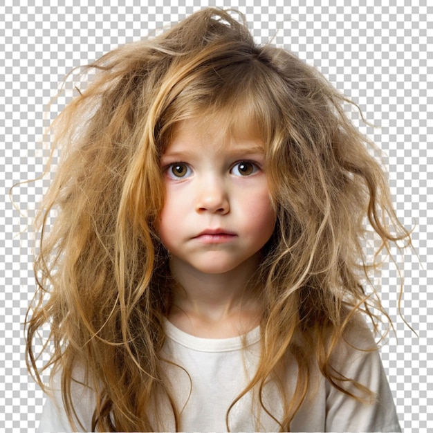 child with long hair