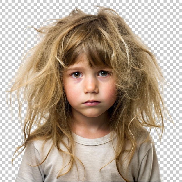 child with long hair