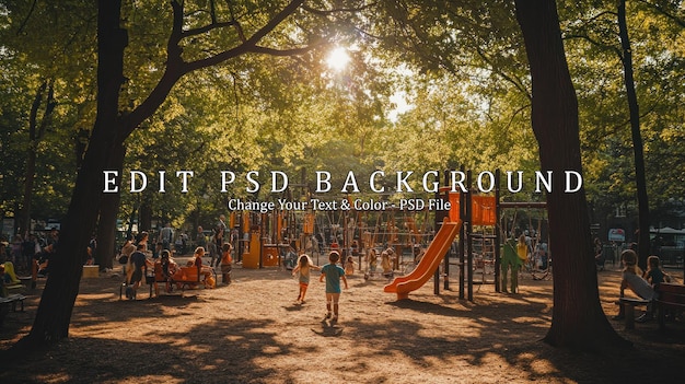 PSD children playing in a park