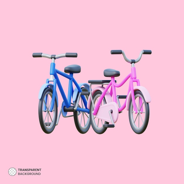 Children's bicycle Icon Isolated 3d Render Illustration