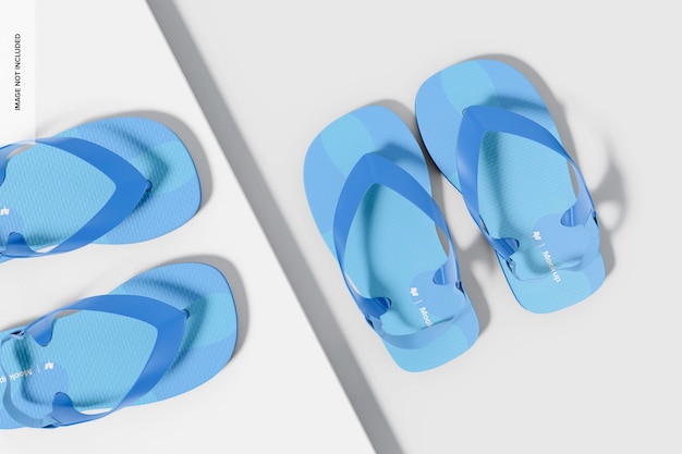 Children Sandals Mockup, Top View 02