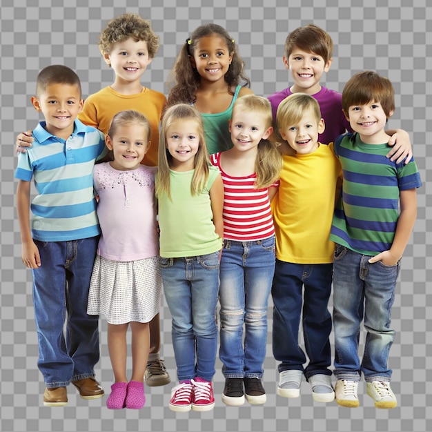 PSD children on transparent background