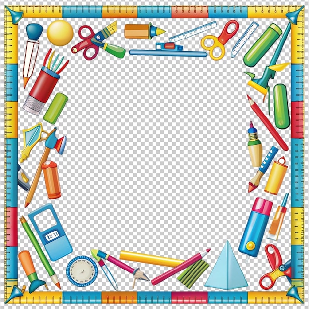 PSD children39s toys on notebook lines border frame template