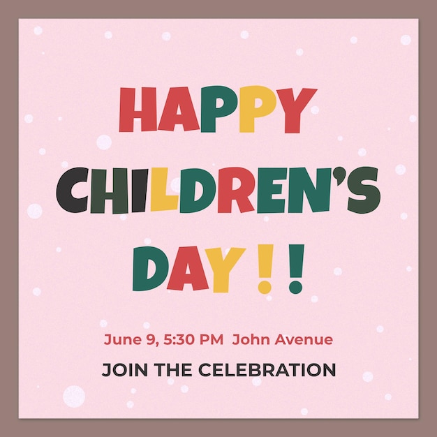 childrens day post template