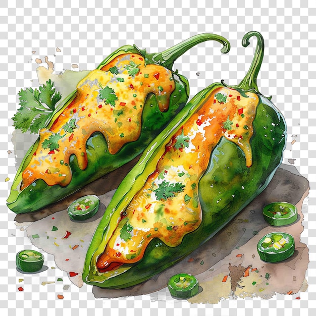 PSD chiles rellenos mexican illustration