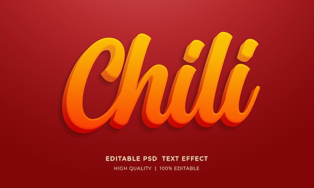 Chili text effect mockup