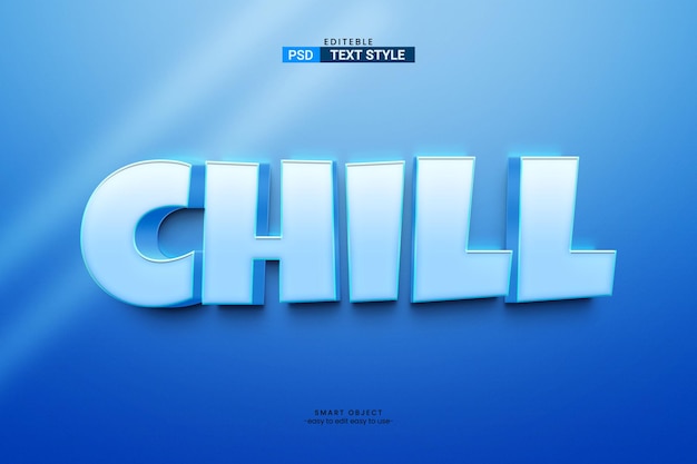 chill 3d text effect