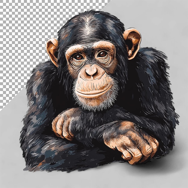 chimpanzee Animal On Transparent background