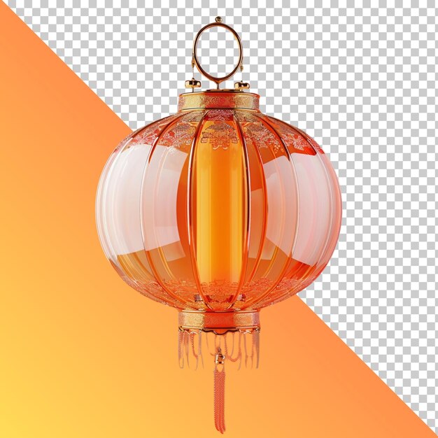 Chinese lantern isolated on transparent background