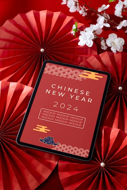 Chinese new year device mockup